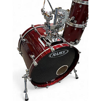 Used 2010s Mapex 5 Piece SATURN III Red Drum Kit
