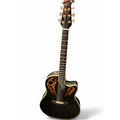 Used 2010s Ovation C2078AX Custom Elite Black Acoustic Electric Guitar