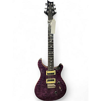 Used 2010s PRS SE Custom 24 Trans Purple Solid Body Electric Guitar