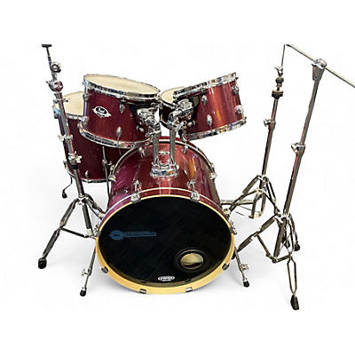 Used 2010s Pearl 5 Piece Export Crimson Red Burst Drum Kit
