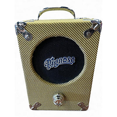 Used 2010s Pignose 7-100TW 5W 1x5 Tweed Portable Guitar Combo Amplifier Battery Powered Amp