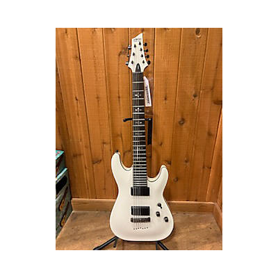 Schecter Guitar Research Used 2010s Schecter Guitar Research Demon 7 String Vintage White Solid Body Electric Guitar