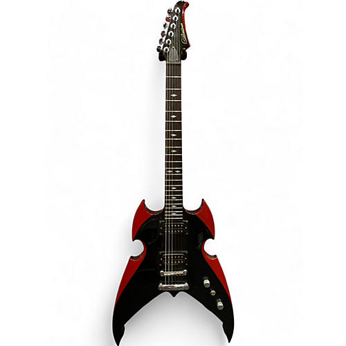 Silvertone Used 2010s Silvertone PAUL STANLEY BLACK AND RED Solid Body Electric Guitar BLACK AND RED