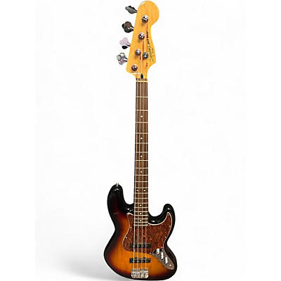 Used 2010s Squier Jazz Bass 2 Tone Sunburst Electric Bass Guitar