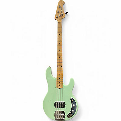 Used 2010s Sterling by Music Man Stingray SUB series Light green Electric Bass Guitar