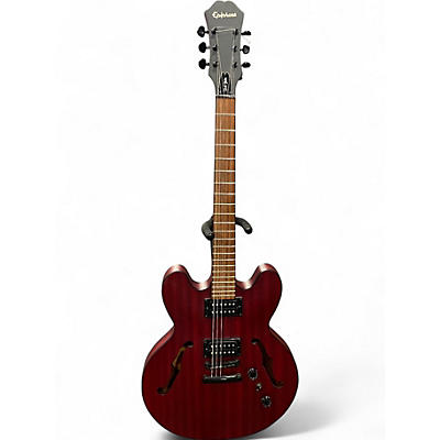 Used 2011 Ephiphone Dot Studio Flat Red Solid Body Electric Guitar