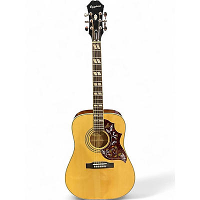 Used 2011 Epiphone Hummingbird Natural Acoustic Guitar