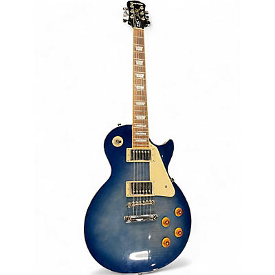 Used 2011 Epiphone Les Paul Standard Pro Blue Burst Solid Body Electric Guitar