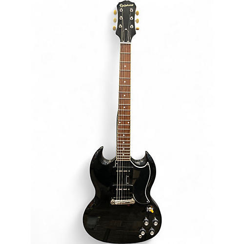 Used 2011 Epiphone SG Black Solid Body Electric Guitar Black