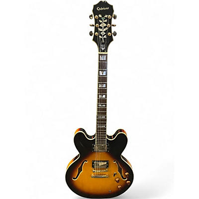 Used 2011 Epiphone Sheraton II Vintage Sunburst Hollow Body Electric Guitar