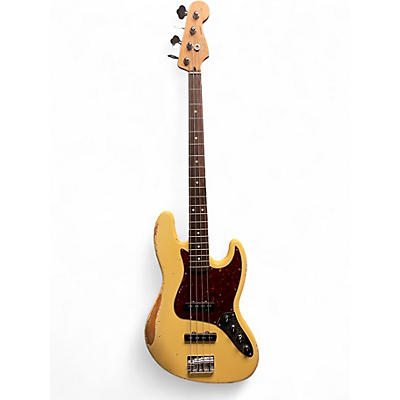 Used 2011 Fender Active Jazz Bass Buttercream Electric Bass Guitar