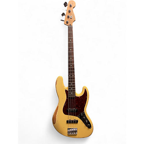 Used 2011 Fender Active Jazz Bass Buttercream Electric Bass Guitar Buttercream