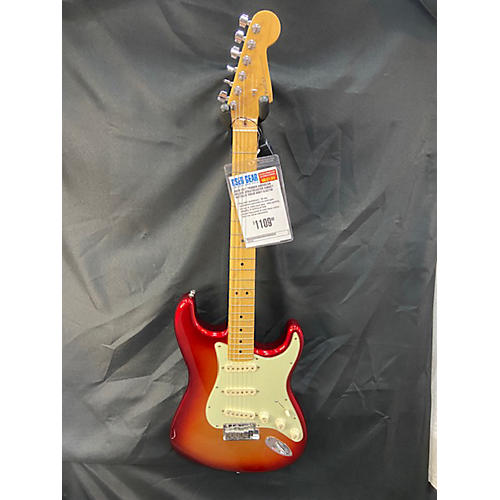 Used 2011 Fender American Deluxe Stratocaster Sunset Metallic Solid Body Electric Guitar Sunset Metallic