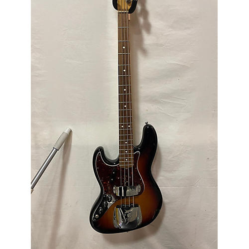 Fender Used 2011 Fender American Standard Jazz Bass Left Handed 3 Color Sunburst Electric Bass Guitar 3 Color Sunburst