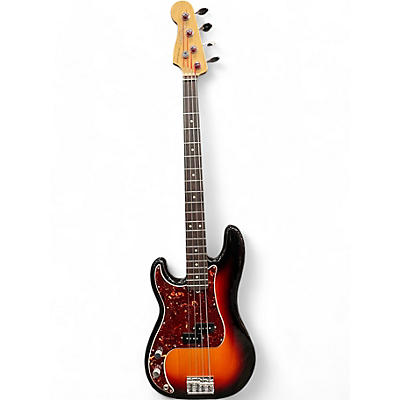 Used 2011 Fender American Standard Precision bass left handed Sunburst Electric Bass Guitar