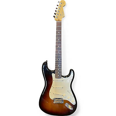 Used 2011 Fender American Standard Stratocaster 3 Tone Sunburst Solid Body Electric Guitar