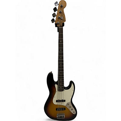 Used 2011 Fender Standard Jazz Bass 3 Color Sunburst Electric Bass Guitar