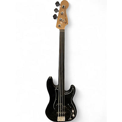 Used 2011 Fender Tony Franklin Signature Fretless Precision Bass Black Electric Bass Guitar