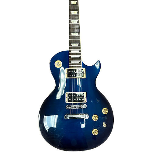 Gibson Used 2011 Gibson Les Paul Classic Trans Blue Solid Body Electric Guitar Trans Blue