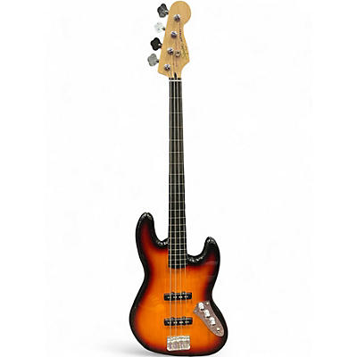 Used 2011 Squier Vintage Modified Fretless Jazz Bass 3 Tone Sunburst Electric Bass Guitar