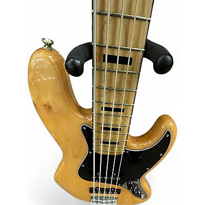 Squier Used 2011 Squier Vintage Modified Jazz Bass V Natural Electric Bass Guitar