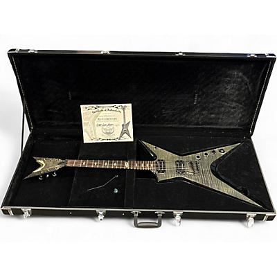 Used 2012 Dean DCR #7 Stealth Floyd Trans Black Solid Body Electric Guitar
