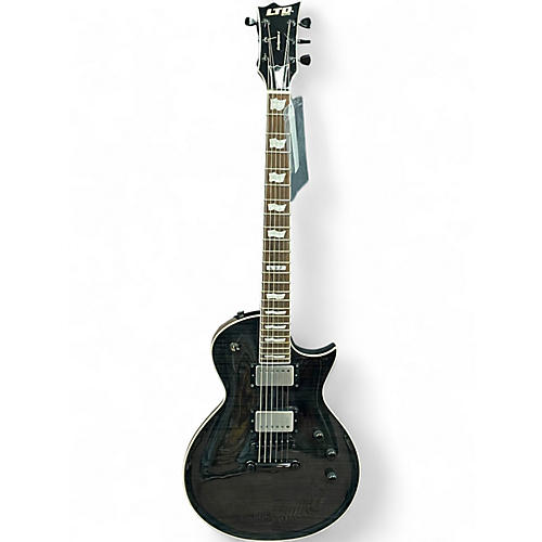 Used 2012 ESP LTD Elite Eclipse I Trans Black Solid Body Electric Guitar Trans Black