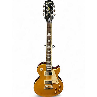 Used 2012 Epiphone LES PAUL STANDARD Gold Top Solid Body Electric Guitar