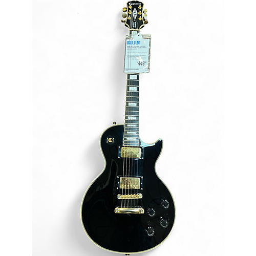 Used 2012 Epiphone Les Paul Custom Pro Black Solid Body Electric Guitar Black