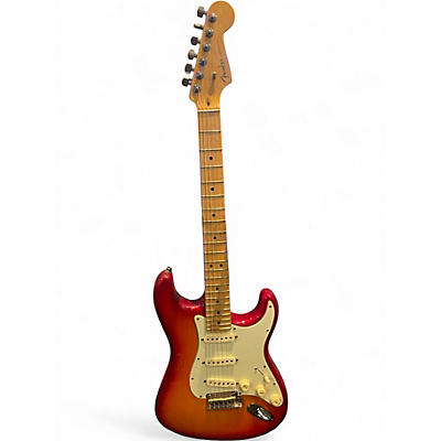 Used 2012 Fender American Deluxe Stratocaster AGED CHERRY SUNBURST Solid Body Electric Guitar