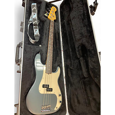 Used 2012 Fender American Standard Precision Bass Charcoal Frost Metallic Electric Bass Guitar