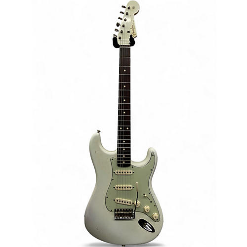 Used 2012 Fender Custom Shop 1960 Stratocaster Relic Olympic White Solid Body Electric Guitar Olympic White