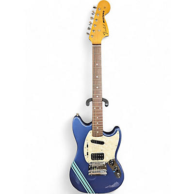 Fender Used 2012 Fender Kurt Cobain Signature Mustang Dark Lake Placid Blue with Stripe Solid Body Electric Guitar