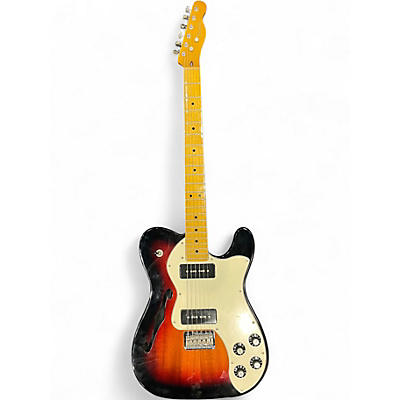 Used 2012 Fender Modern Player Telecaster Thinline Deluxe 3 Color Sunburst Hollow Body Electric Guitar