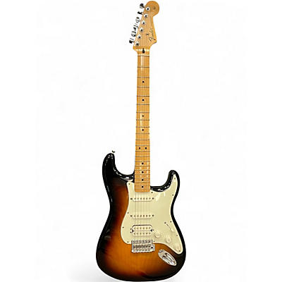 Used 2012 Fender Standard Stratocaster HSS 3 Color Sunburst Solid Body Electric Guitar