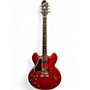 Used 2012 Gibson Custom Shop ES335 Left Handed Satin Red Hollow Body Electric Guitar Satin Red