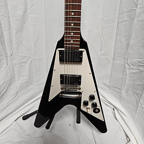 Gibson Used 2012 Gibson Custom Shop Kirk Hammet 1979 Flying V Reissue Black Solid Body Electric Guitar Black