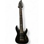 Used 2012 Schecter Guitar Research Damien Elite 8 String Black Solid Body Electric Guitar Black