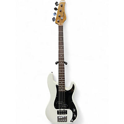 Used 2012 Schecter Guitar Research Model T White Electric Bass Guitar