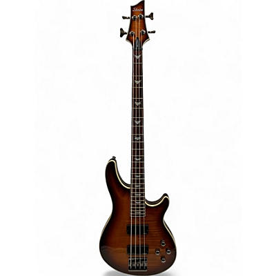 Used 2012 Schecter Guitar Research Omen 4 String 2 Color Sunburst Electric Bass Guitar