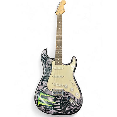 Used 2012 Squier Bullet Stratocaster Monster Energy Solid Body Electric Guitar
