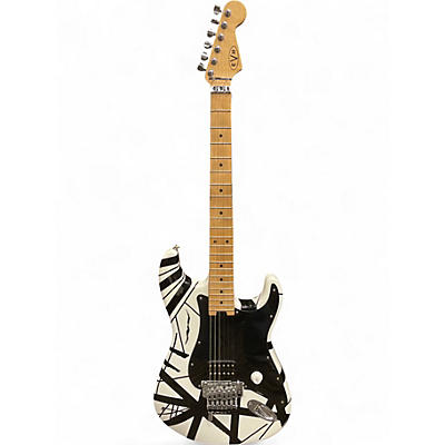 Used 2013 EVH Striped Series Black and White Solid Body Electric Guitar