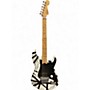Used 2013 EVH Striped Series Black and White Solid Body Electric Guitar Black and White