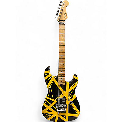 EVH Used 2013 EVH Striped Series Black and Yellow Solid Body Electric Guitar