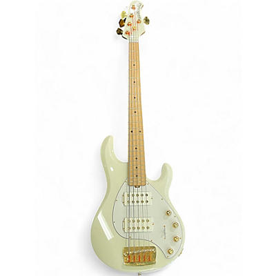 Used 2013 Ernie Ball Music Man Stingray HH 5 String Ivory White Electric Bass Guitar