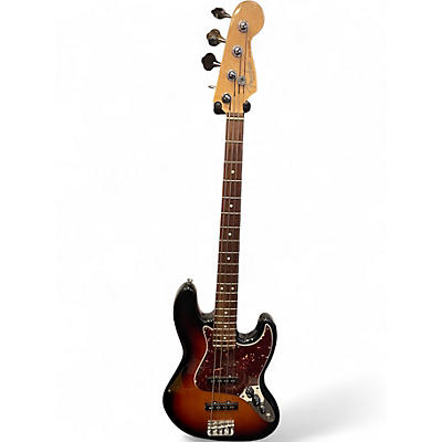 Used 2013 Fender American Standard Jazz Bass 3 Tone Sunburst Electric Bass Guitar