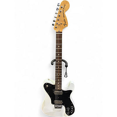 Used 2013 Fender Chris Shiflett Telecaster Deluxe Arctic White Solid Body Electric Guitar