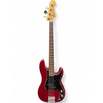 Used 2013 Fender ROADWORN NATE MENDEL PRECISION BASS Candy Apple Red Metallic Electric Bass Guitar