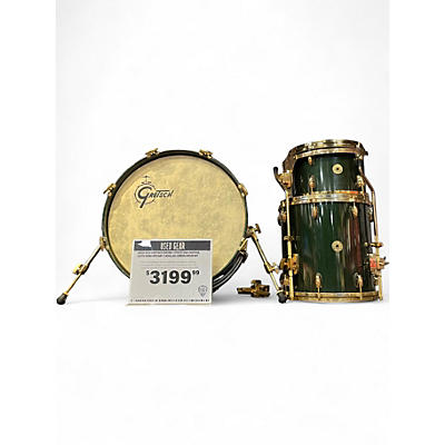 Used 2013 Gretsch Drums 3 Piece USA CUSTOM 125TH ANNIVERSARY CADILLAC GREEN Drum Kit
