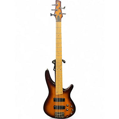 Used 2013 Ibanez SR375 5 String 2 Color Sunburst Electric Bass Guitar